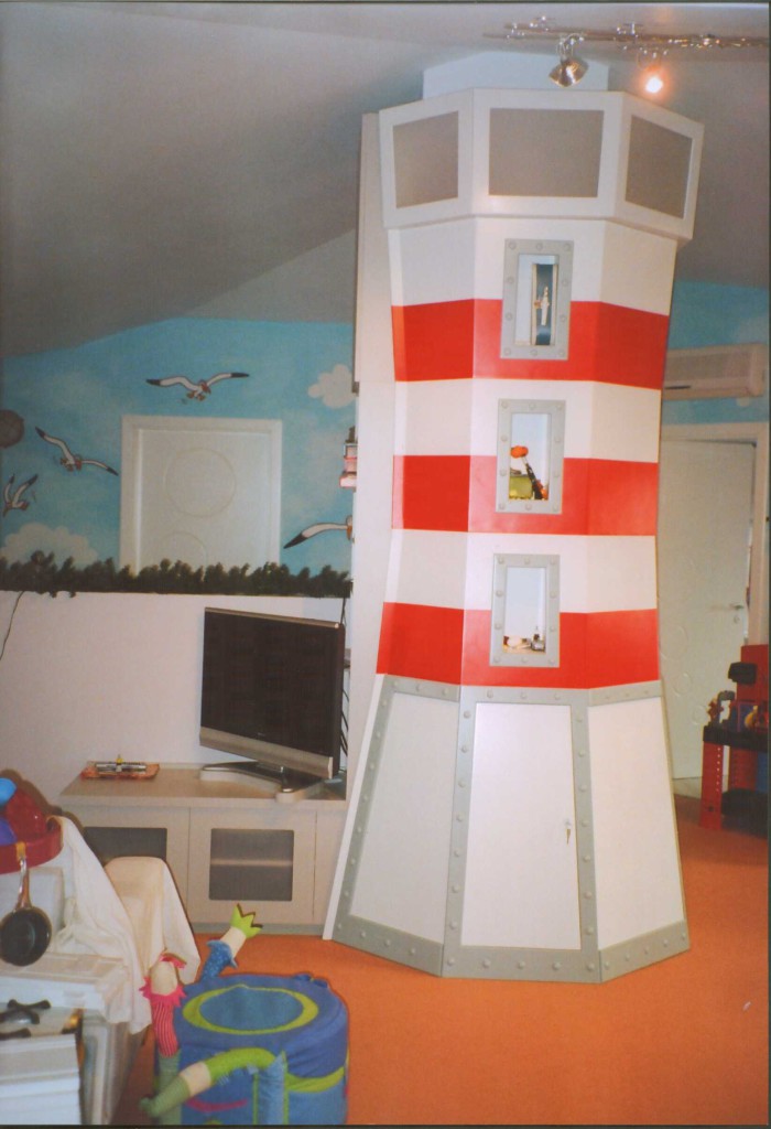 világítótorony a tetőtérben